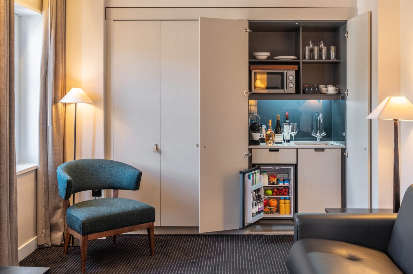The Resident Soho Mini Kitchen inside a 4 star hotel in Soho.