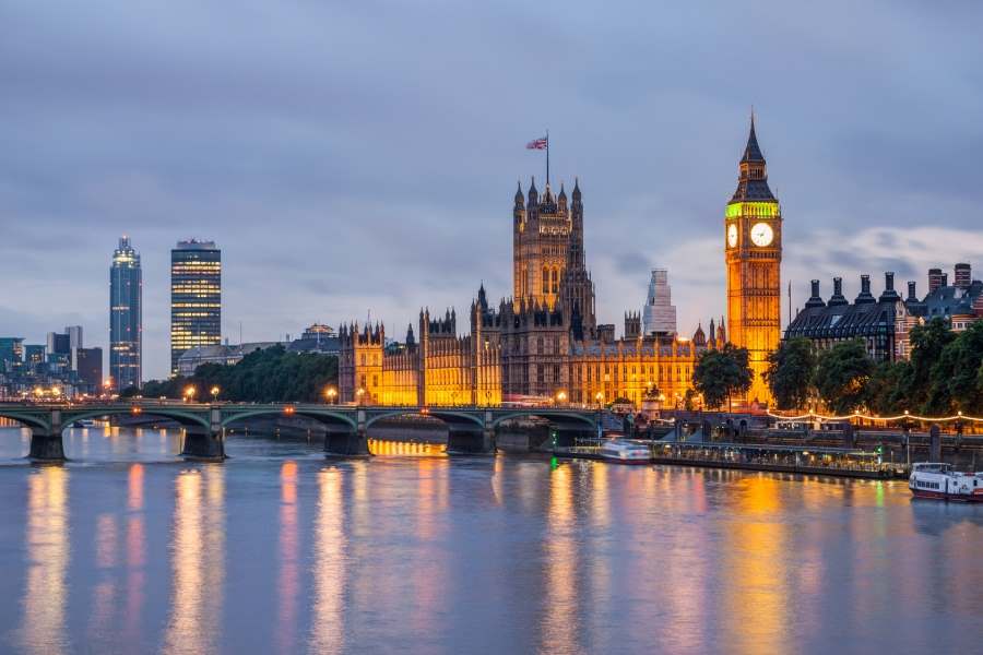 The Houses of Parliament and Big Ben.