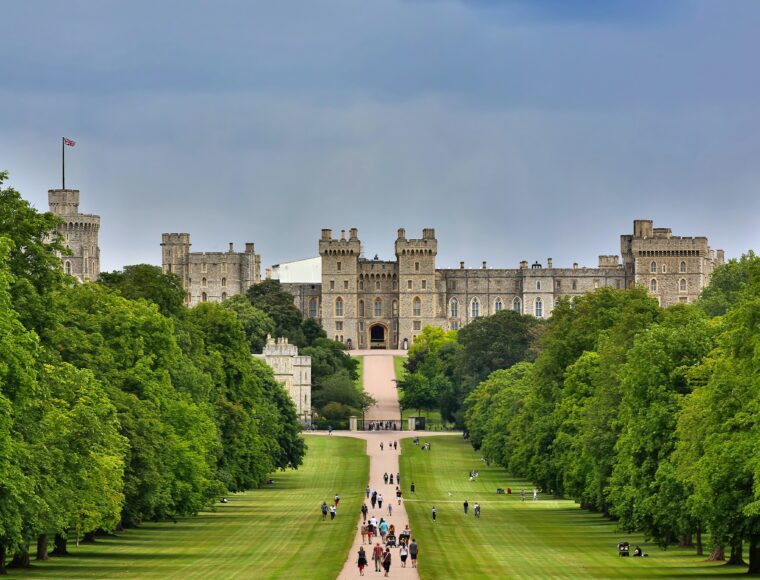 The Long Walk Entrance to Windsor Castle, in Windsor, west of London.