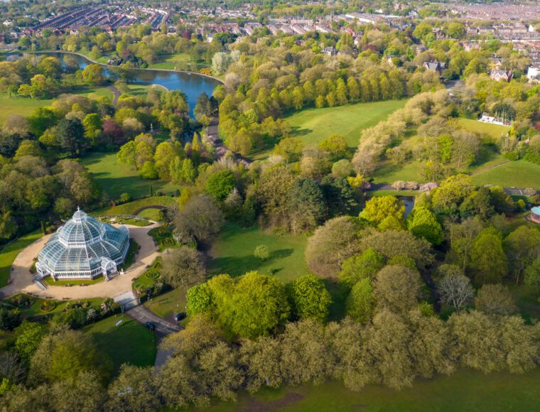 The Palm House and Sefton Park in Liverpool